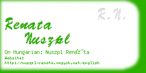 renata nuszpl business card